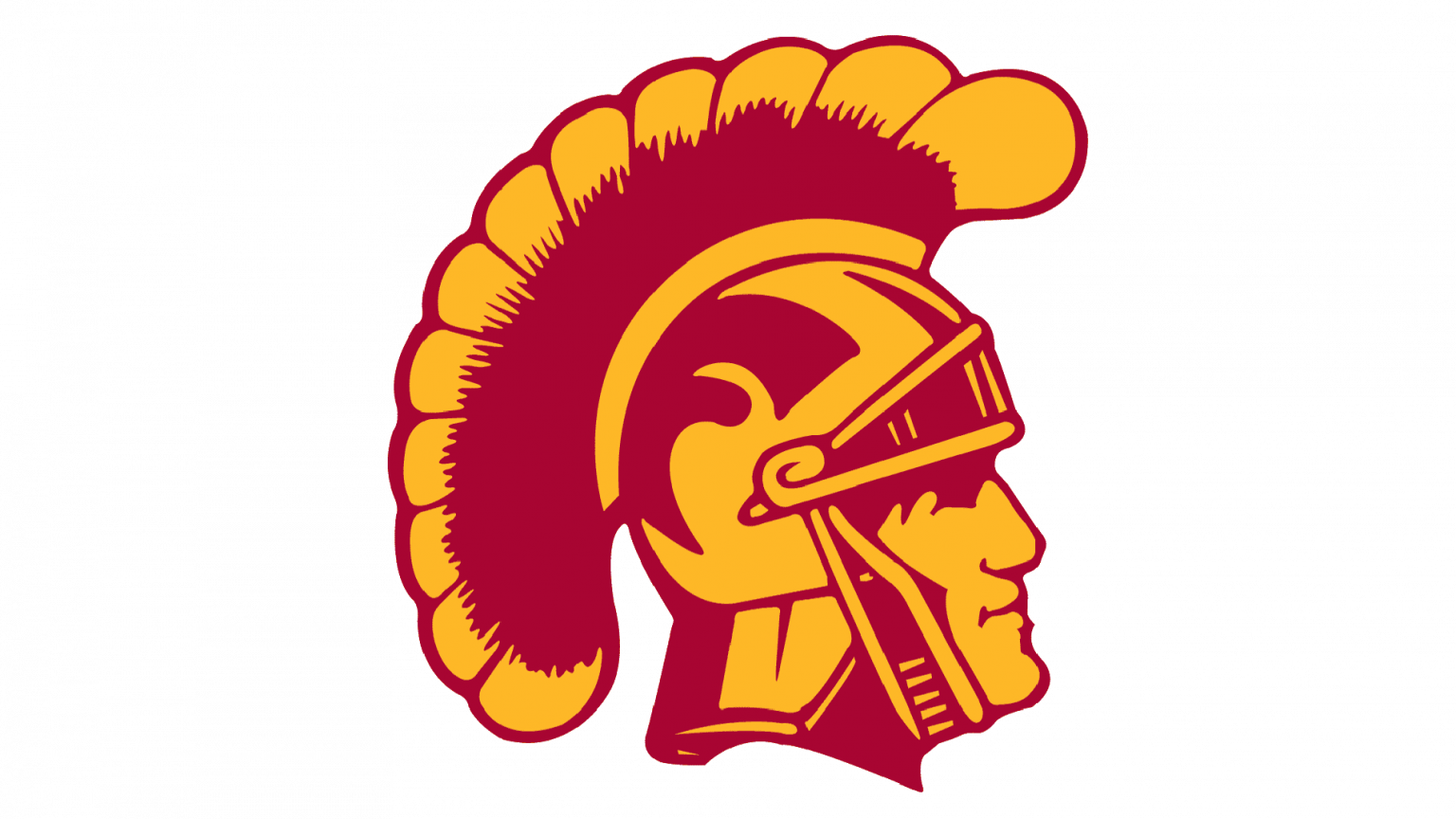 The very first Trojans logo was an emblem, and it featured