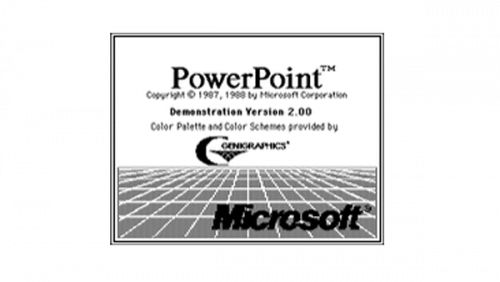 Microsoft PowerPoint Logo 1988