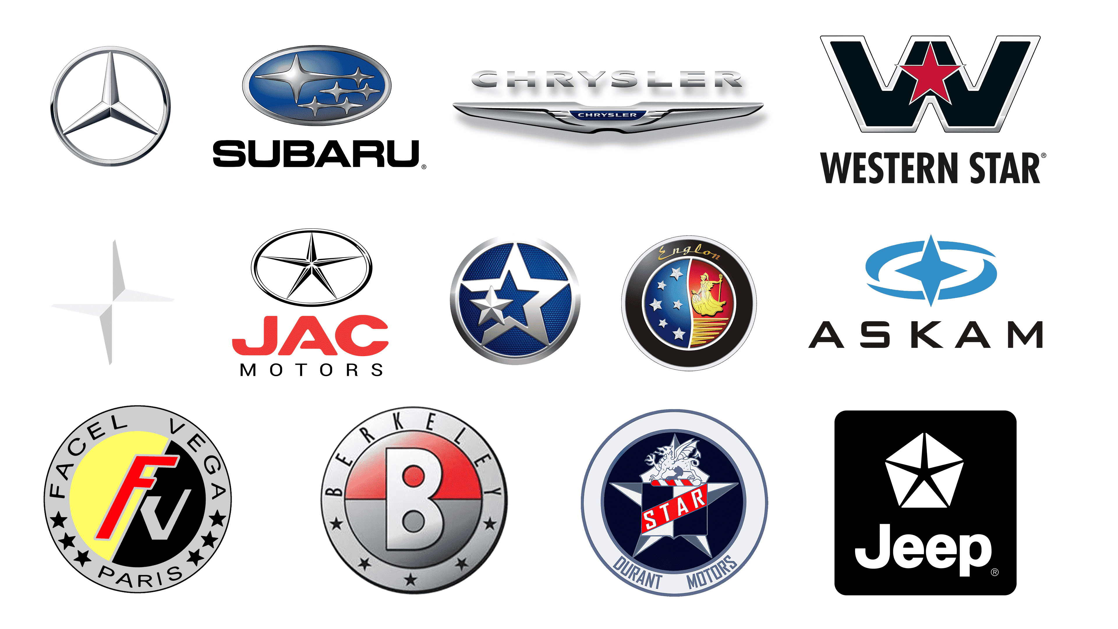 Car logos with stars