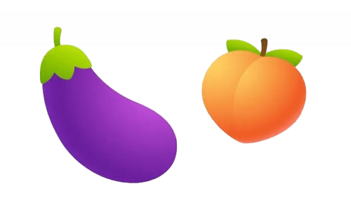 Eggplant and Peach Emoji