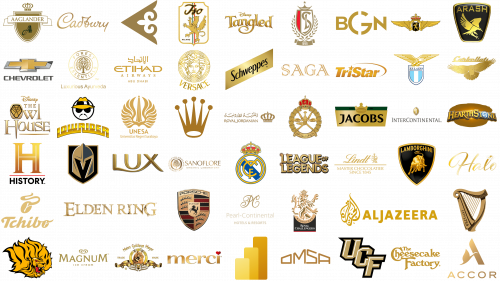 Most Famous Logos in Gold